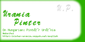 urania pinter business card